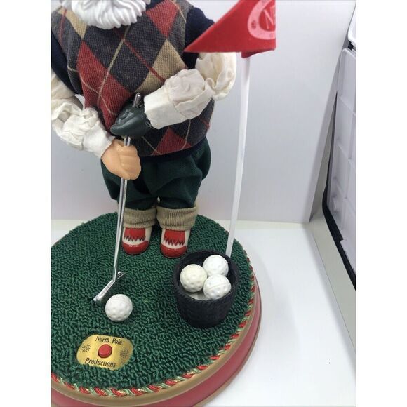 Gemmy Golf Santa Claus North Pole Plays Music. Suppose To Move But Doesn’t - Picture 3 of 8